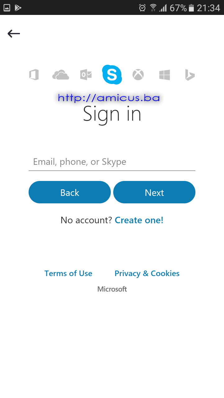 Skype logiranje