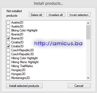 Izbor mapa za instalaciju